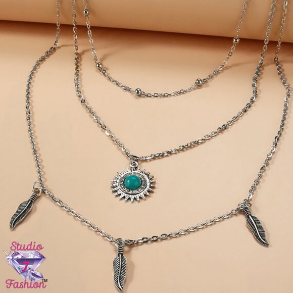 Southwest Style Multilayer Necklace - Picture 4 of 4